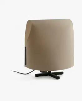 Designové stolní lampy FARO LUANG M stolní lampa, černá/hnědá