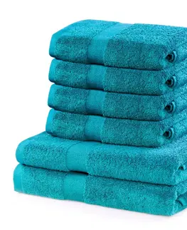 Ručníky Sada 2 osušek a 4 ručníků DecoKing Ginna modré, velikost 2*70x140+4*50x100