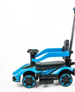 Dětská vozítka a příslušenství Baby Mix Dětské odrážedlo Speed s vodící tyčí, modrá