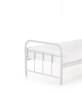 Postele HALMAR Kovová postel LINA 90x200 bílá