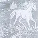 Závěsy Rovná vitrážová záclona s motivem koňů, pro garnýžovou tyč, pár