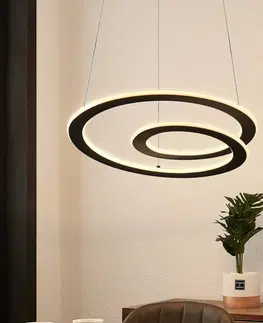 Závěsná světla Lindby Lindby Cilija LED závěsné světlo, stmívač, Ø 52 cm