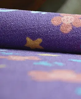 Koberce a koberečky Dywany Lusczow Dětský kusový koberec NUMBERS fialový, velikost 100x100