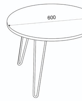 Konferenční stolky Kulatý konferenční stolek PETRINA, sapphire