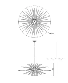 Designová závěsná svítidla ZUMALINE Závěsné svítidlo URCHIN P0491-09E-F7DY