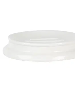 Misky na mýdlo Porcelánová kulatá bílá mýdlenka Circle - Ø 12*2 cm Clayre & Eef 64735