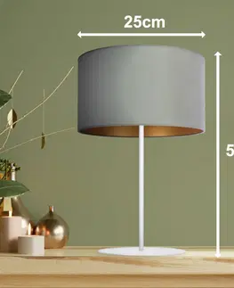 Stolní lampy Duolla Stolní lampa Golden Roller výška 50cm mátová/zlatá