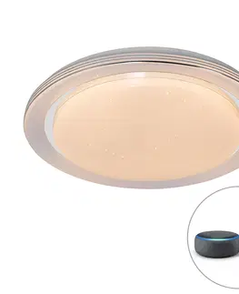 Stropni svitidla Inteligentní stropní svítidlo bílé 48 cm vč. LED a stmívače RGB - Jochem