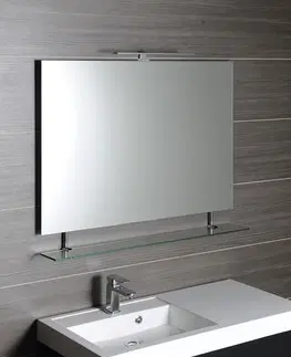 Koupelnová zrcadla SAPHO WEGA zrcadlo s policí 1000x800 60092