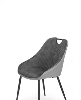 Židle HALMAR Designová židle Brinna šedá