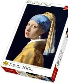 Hračky puzzle TREFL - Puzzle 1000 Art Collection - Dívka s perlovou náušnicí