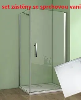 Sprchové vaničky H K Sprchový kout MELODY D1 76x76 s jednokřídlými dveřmi včetně sprchové vaničky z litého mramoru SE-MELODYA176/THOR-76SQ