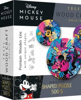 Hračky puzzle TREFL - Dřevěné puzzle 500+5 - Ikonický Mickey Mouse