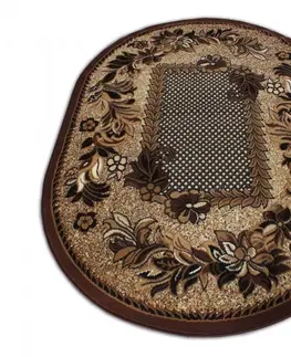 Kulaté a oválné koberce Oválný vintage koberec elegantní hnědé barvy Šířka: 80 cm | Délka: 150 cm