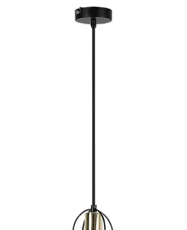 Designová závěsná svítidla Rabalux závěsné svítidlo Vida E27 1X MAX 8W černá 5000