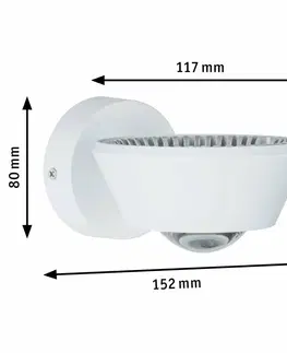 LED nástěnná svítidla PAULMANN LED nástěnné svítidlo Sabik IP44 13W bílá mat stmívatelné 709.46 P 70946