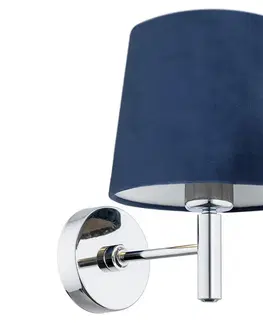 Svítidla Argon Argon 3908 - Nástěnná lampa BOLZANO 1xE27/15W/230V modrá/lesklý chrom 