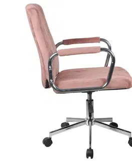 Kancelářské židle Ak furniture Čalouněné kancelářské křeslo FD-24 růžové