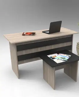 Kancelářské a psací stoly Set kancelářského nábytku VO8 dub černý