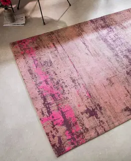 Designové a luxusní koberce Estila Růžovo-béžový obdélníkový designový koberec z bavlny Vernon 240cm