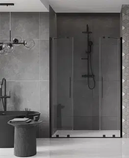 Sprchové kouty MEXEN/S Velar Duo posuvné sprchové dveře 150, transparent, czarne 871-150-000-02-70