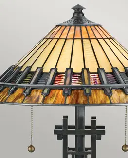 Stolní lampy QUOIZEL Stolní lampa Chastain stínidlo ve stylu Tiffany