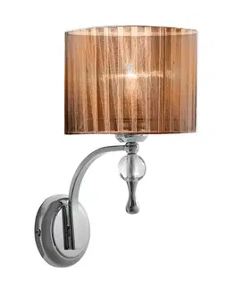 Moderní nástěnná svítidla Nástěnná lampa AZzardo Impress wall brown AZ2904 E27 1x50W IP20 30cm hnědá