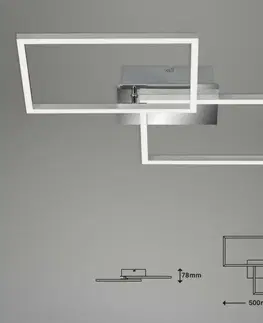 LED stropní svítidla BRILONER LED CCT rám 50 cm 2x15W 1650lm chrom BRILO 3149-018