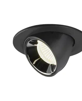 LED podhledová svítidla SLV BIG WHITE NUMINOS GIMBLE S zápustné stropní svítidlo černé/chrom 4000 K 55° 1005911