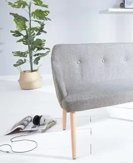 Lavice do jídelny LuxD Designová lavice Sweden světle šedá