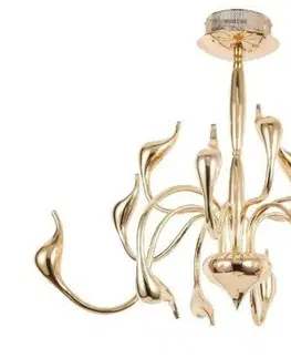 Designová závěsná svítidla Závěsné svítidlo AZzardo Snake pendant gold AZ2568 G4 12x20W 12V IP20 75cm zlaté