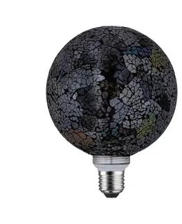Stmívatelné LED žárovky Paulmann Paulmann E27 LED globe 5W Miracle Mosaic černá