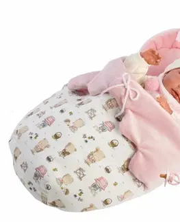 Hračky panenky LLORENS - 73884 NEW BORN DOEVČÁTKO- realistická panenka miminko s celovinylovým tělem - 40 c