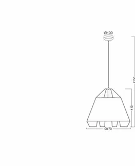 Designová závěsná svítidla ACA Lighting Avantgarde závěsné svítidlo OD8003BG