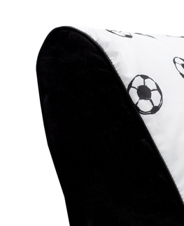 Křesla Dětské křeslo SVIFT s designem fotbalového míče, černá/bílá