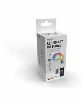 LED žárovky Solight LED SMART WIFI žárovka, klasický tvar, 10W, E27, RGB, 270°, 900lm WZ531