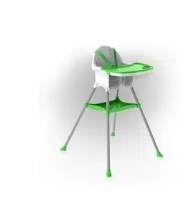 Dekorace do dětských pokojů DOLONI Dětská jídelní židlička bílo-zelená