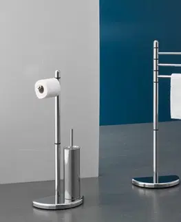 WC štětky Aqualine HIBISCUS stojan s držákem na toaletní papír a WC štětkou chrom