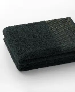 Ručníky Bavlněný ručník DecoKing Andrea černý, velikost 50x90