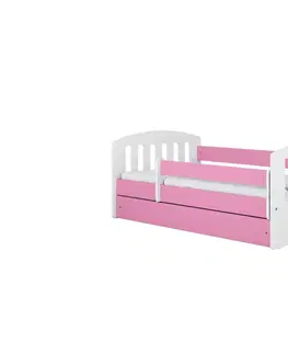 Dětské postýlky Kocot kids Dětská postel Classic I růžová, varianta 80x140, bez šuplíků, bez matrace