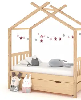 Dětské pokoje Dětská postel 70x140 borovice Dekorhome Přírodní dřevo