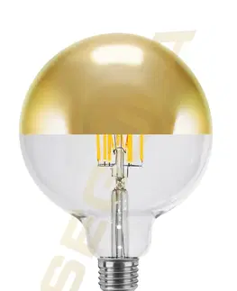 LED žárovky Segula 55491 LED koule 125 zrcadlový vrchlík zlatá E27 6,5 W (45 W) 550 Lm 2.700 K