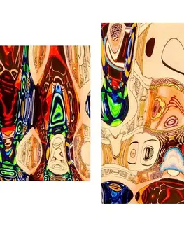 Abstraktní obrazy 5-dílný obraz matka v abstraktním provedení