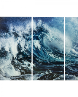 Fotoobrazy KARE Design Vícedílný obraz Vlna v bouři 160x240cm