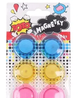 Hračky WIKY - Magnetky barevné 3cm/10ks