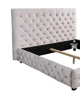Designové postele LuxD 27692 Designová postel Laney 180 x 200 cm šampaňský samet