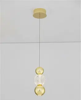 Designová závěsná svítidla NOVA LUCE závěsné svítidlo BRILLE zlatý hliník a sklo LED 6W 230V 3200K IP20 9511030