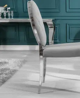 Židle LuxD Designová židle Rococo II šedá - Skladem