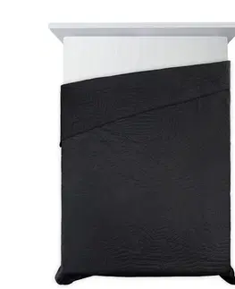 Jednobarevné přehozy na postel Moderní přehoz na postel Boni černý