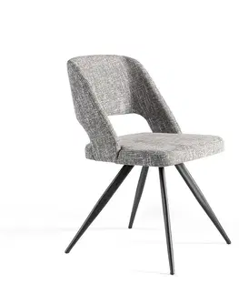 Luxusní jídelní židle Estila Stylová jídelní židle Forma Moderna šedá 82cm